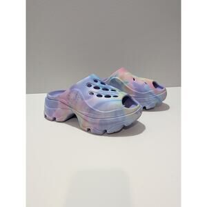 Adidas x Stella McCartney Purple Multi Bliss Tie-Dye Sculpted Clogs Women’s Sz 7